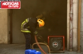 Incêndio em garagem destrói carro na Gen. Humberto Delgado